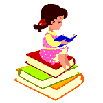 gify animowane czyta książkę